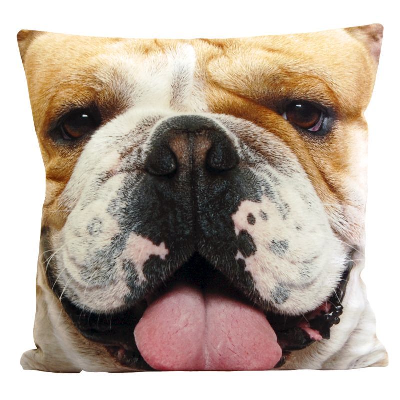 Jumbo Photographic Animal Cushion - Bulldog